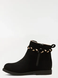 Bottines noires suédines fille (31-36)