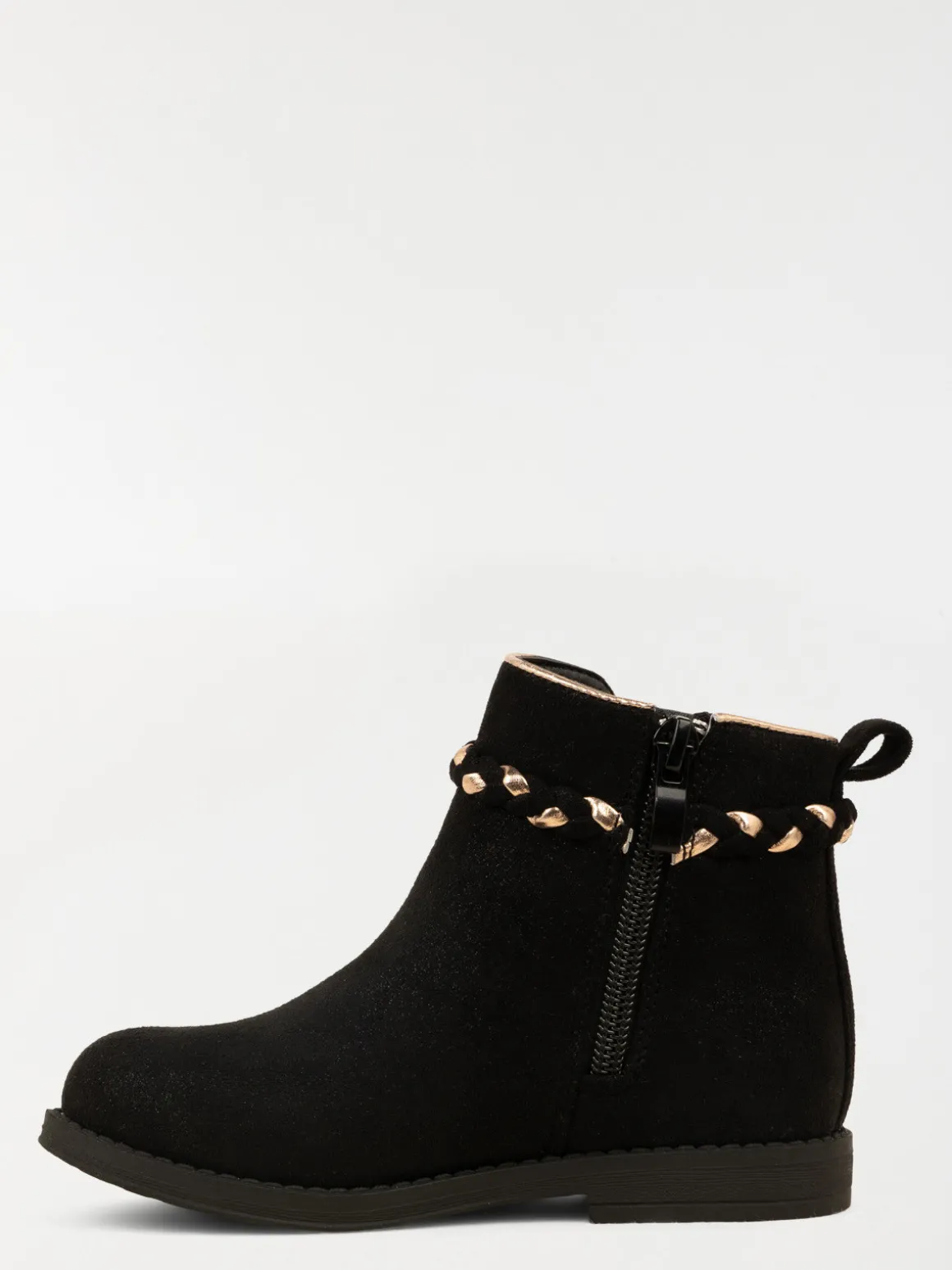 Bottines noires suédines fille (31-36)