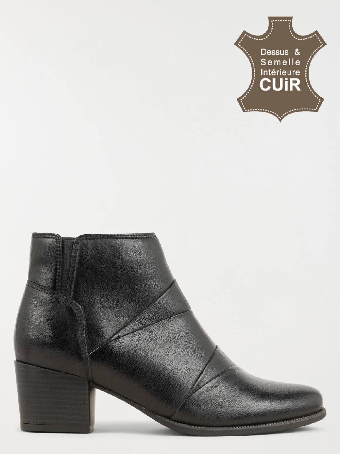 Bottines noires talons femme (36-41)