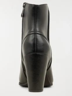 Bottines noires zippées femme (36-41)