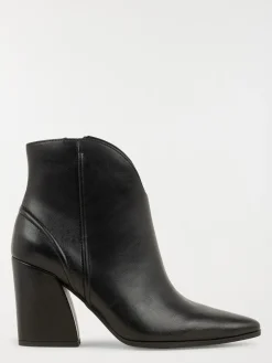 Bottines noires zippées femme (36-41)