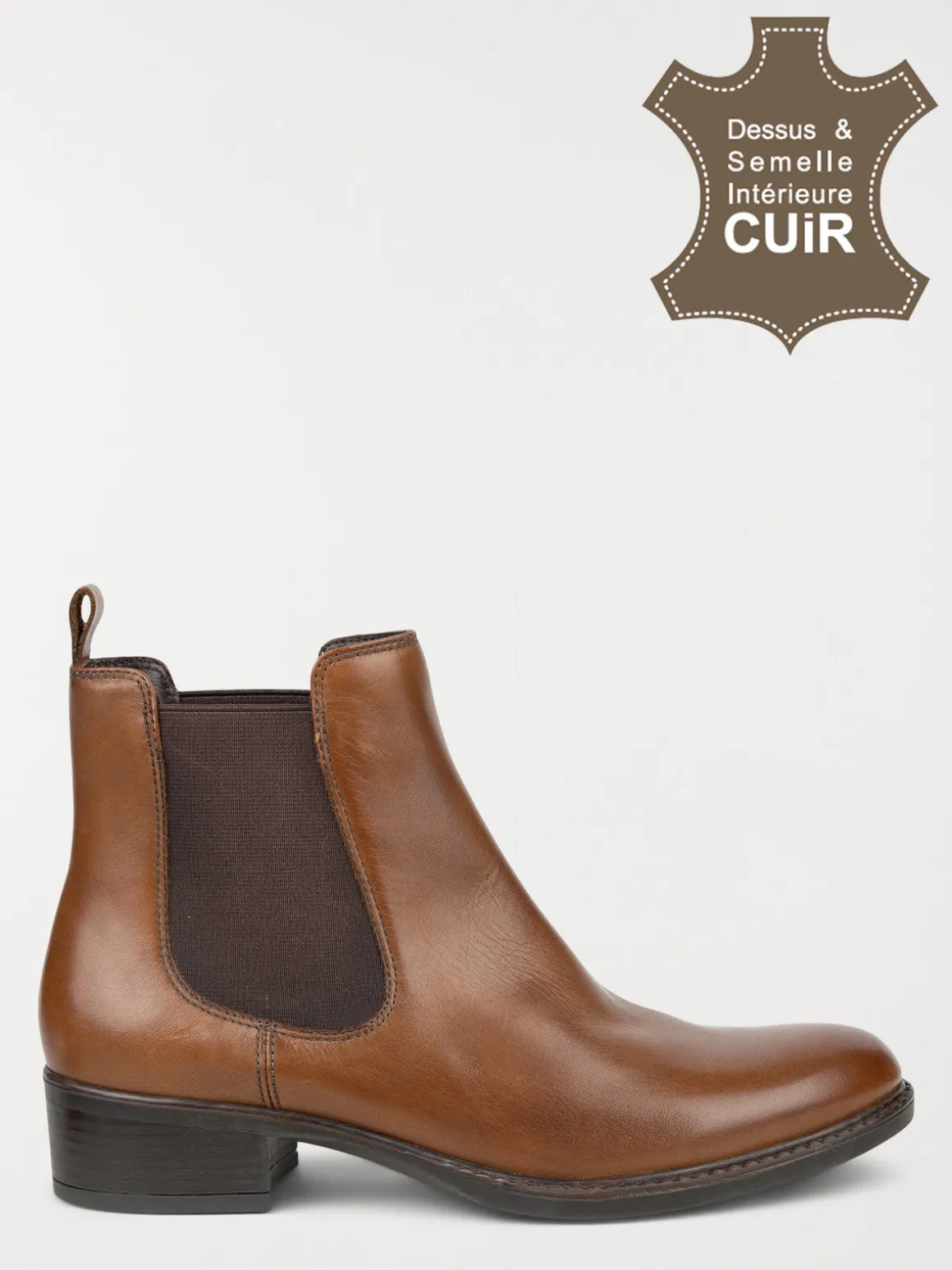 Bottines plates femme marron (36-41)
