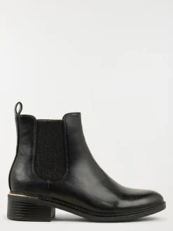 Bottines plates noires femme (36-41)