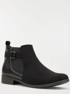 Bottines plates noires femme (36-41)