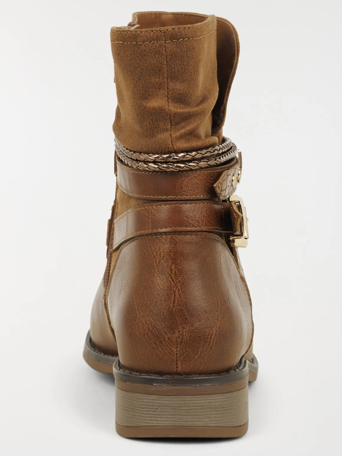 Bottines plissées camel femme (36-41)