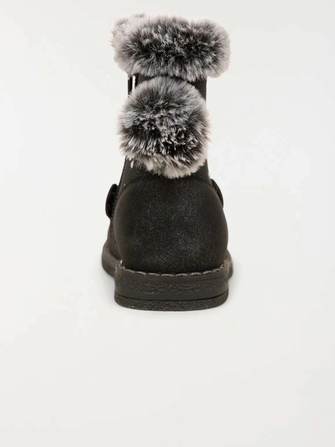 Bottines pompons fourrées fille (19-23)
