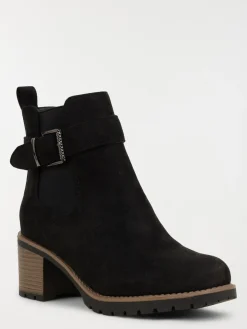 Bottines suédine à talon femme (36-41)