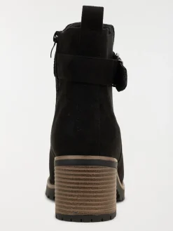 Bottines suédine à talon femme (36-41)