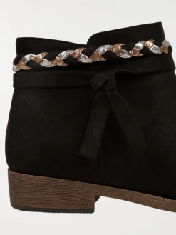 Bottines suédines noires fille (31-35)