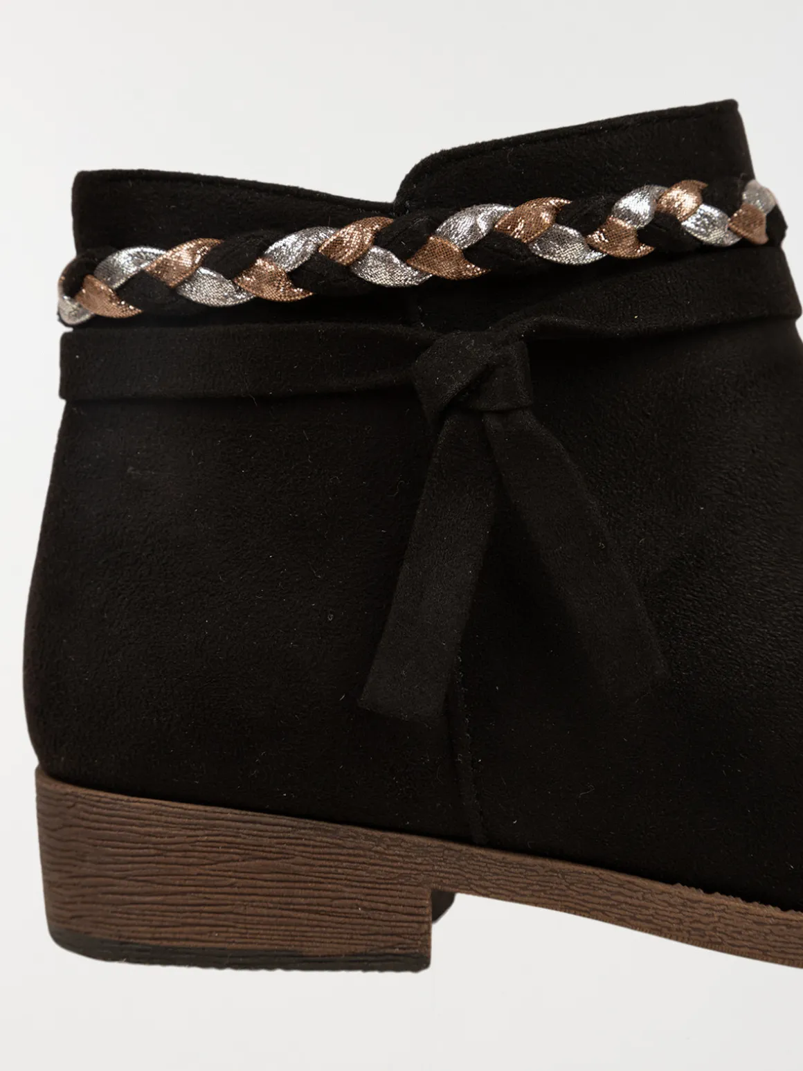 Bottines suédines noires fille (31-35)