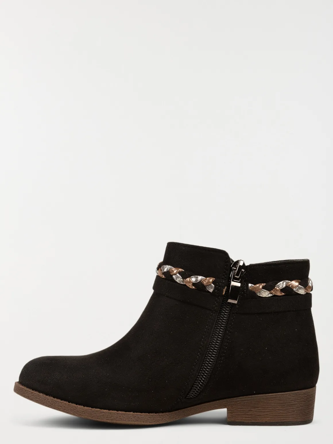 Bottines suédines noires fille (31-35)