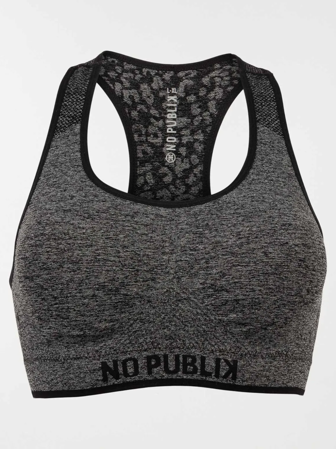Brassière de sport grise imprimé femme