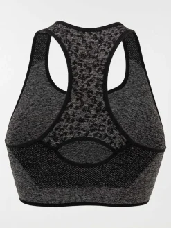 Brassière de sport grise imprimé femme