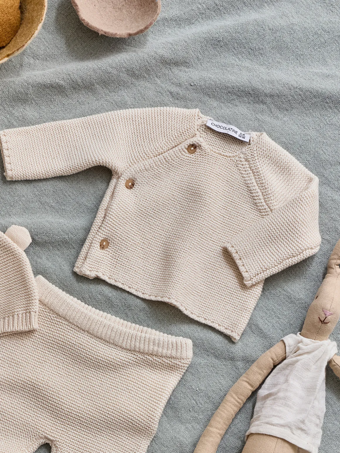 Brassière naissance écru chiné (0-6M)