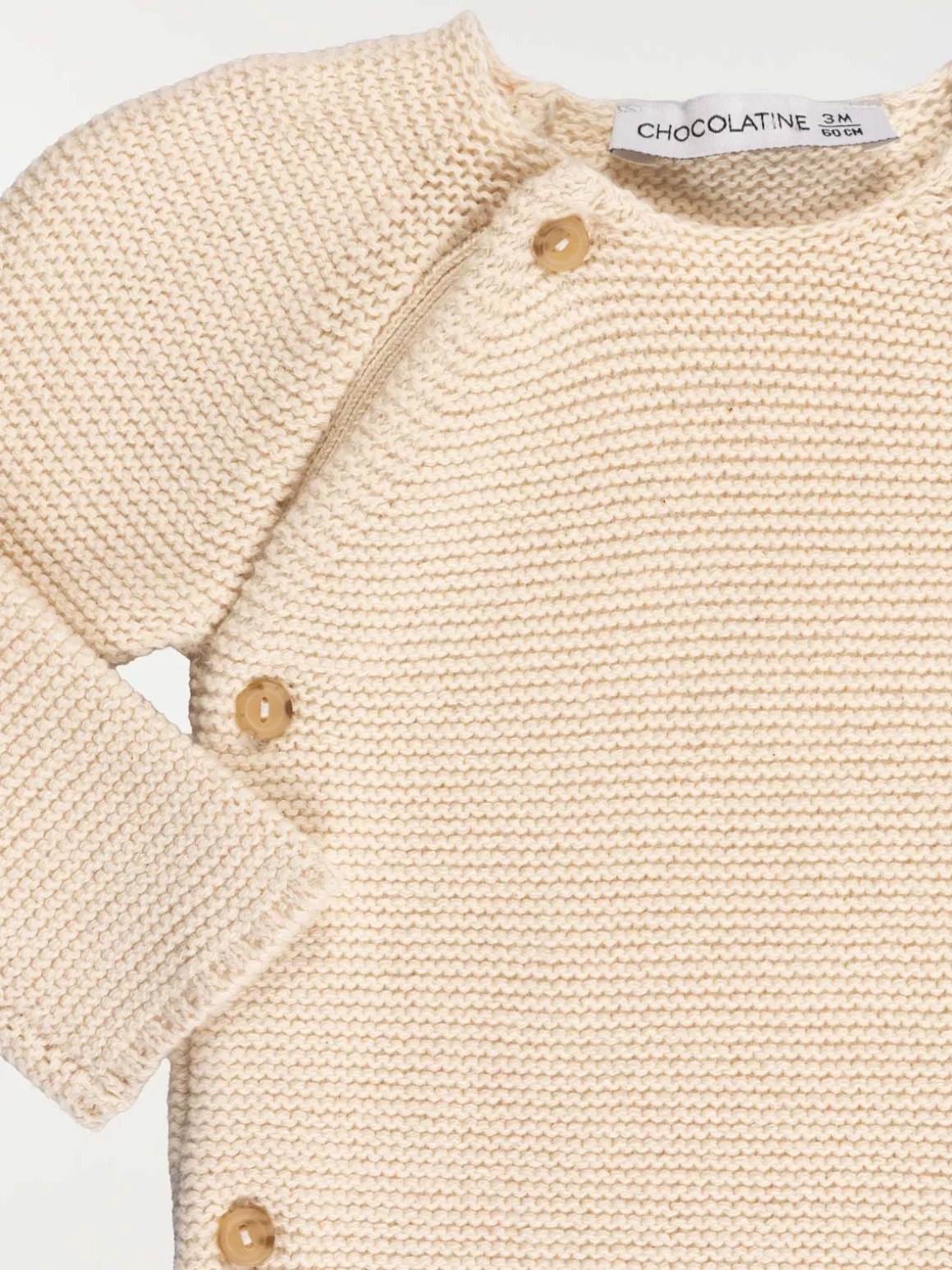 Brassière naissance écru chiné (0-6M)