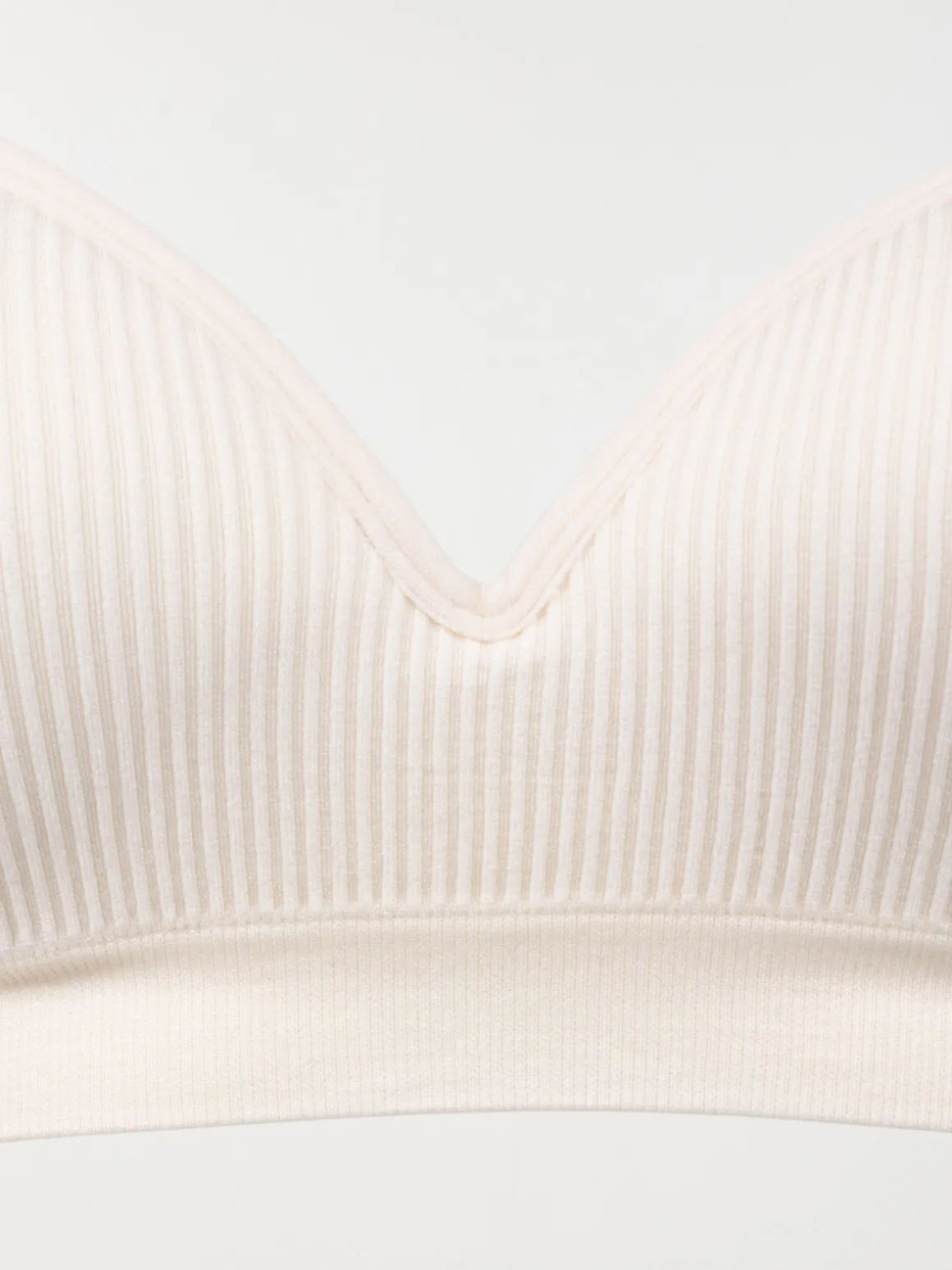 Bustier côtelé ivoire femme S au XL