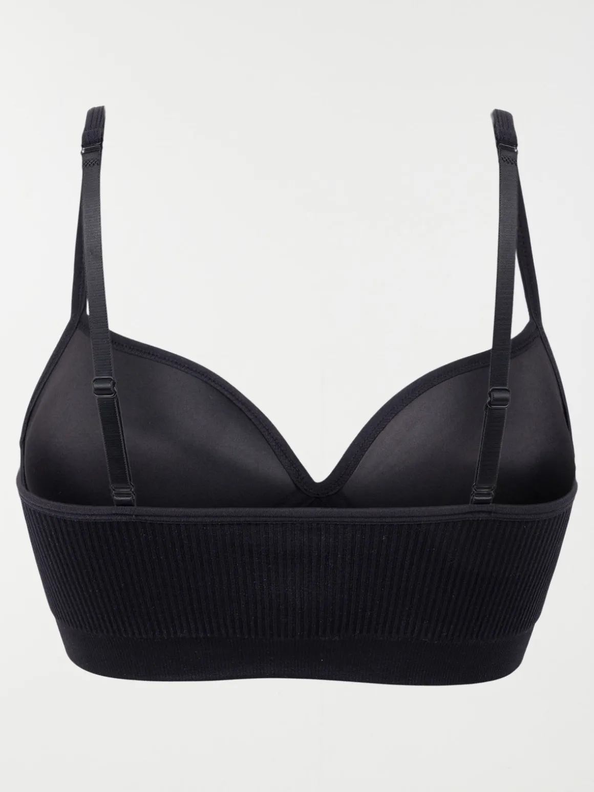 Bustier côtelé noir femme (S-XL)