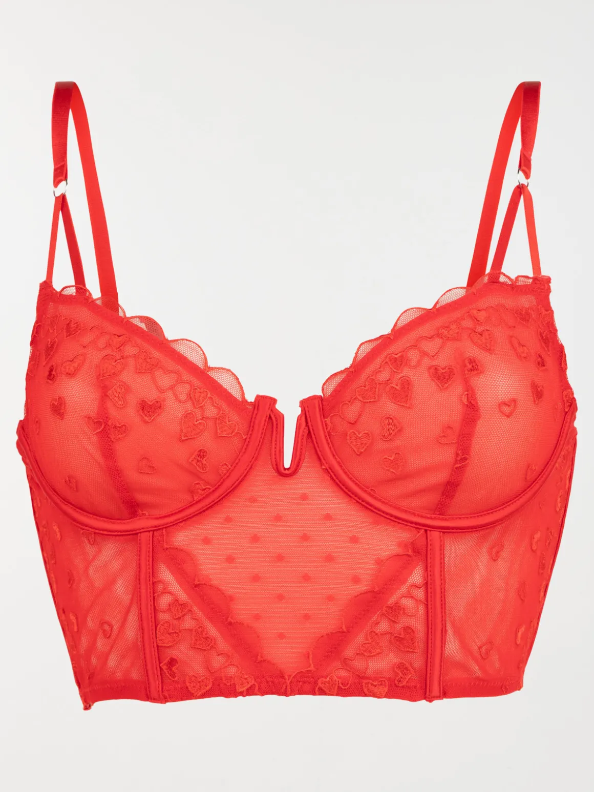 Bustier dentelle coeur femme (85B-95E)