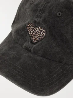 Casquette coeur léopard femme