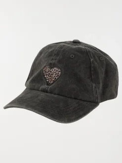 Casquette coeur léopard femme