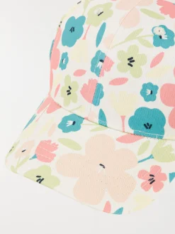Casquette fille imprimée fleur