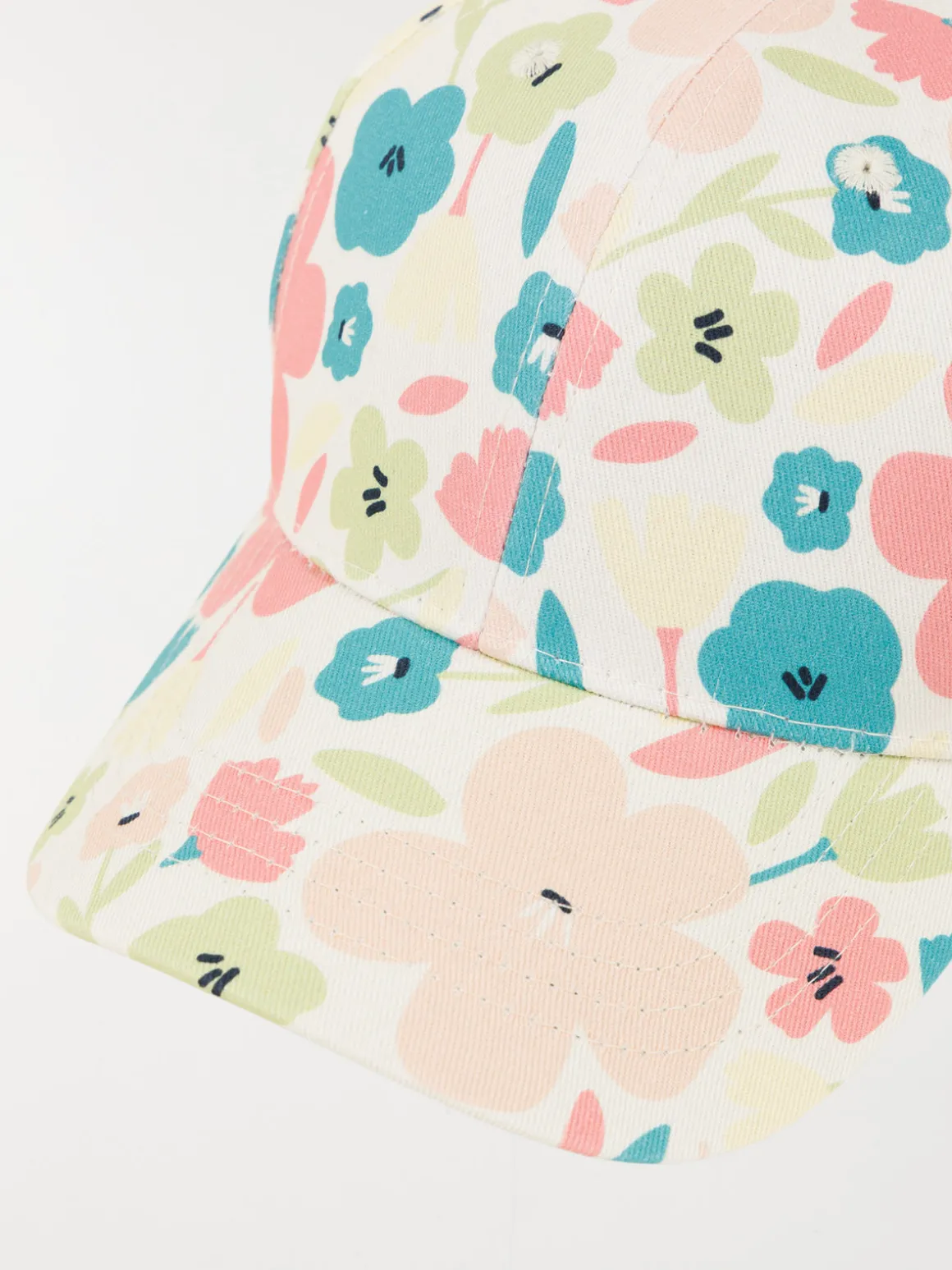 Casquette fille imprimée fleur
