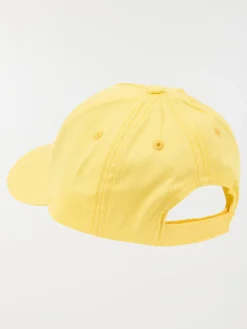 Casquette jaune clair coeur rose fille