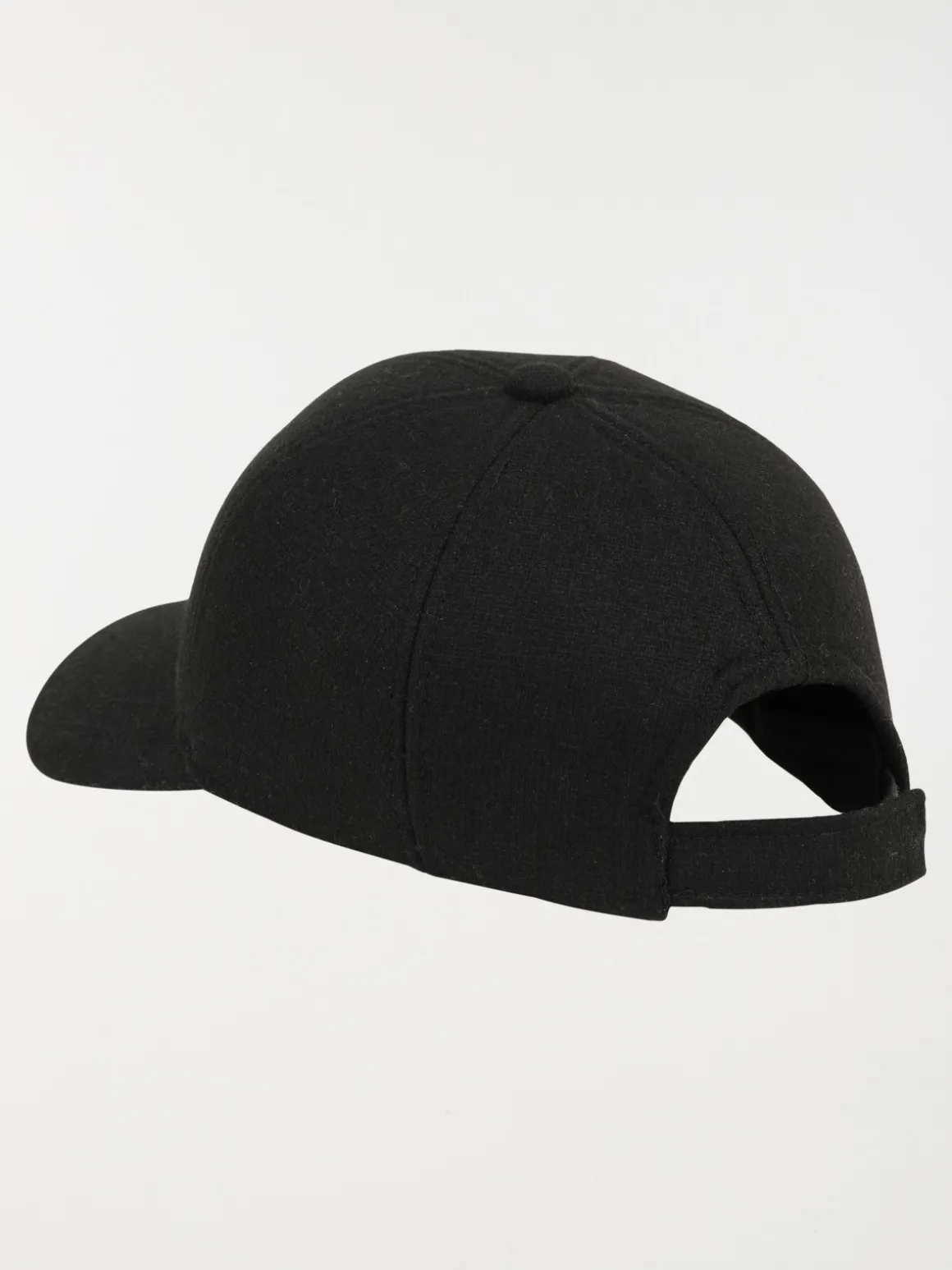 Casquette noire flanelle homme