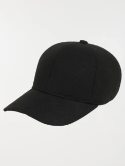 Casquette noire flanelle homme