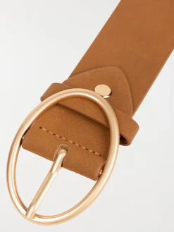 Ceinture ajourée camel femme