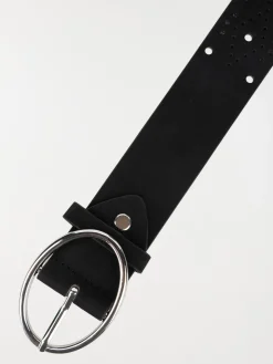 Ceinture ajourée noire femme