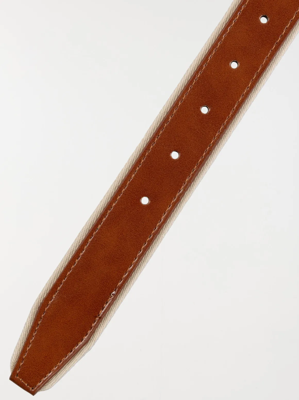 Ceinture homme bi-matière marron