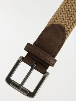 Ceinture élastique beige homme