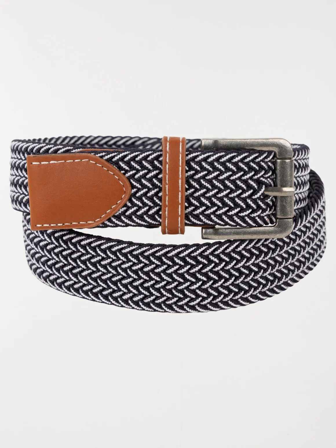 Ceinture élastique bicolore homme