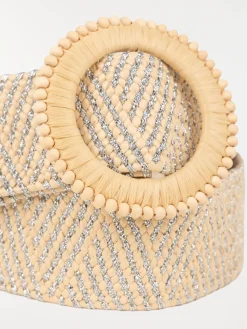 Ceinture élastiquée brillante femme