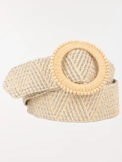 Ceinture élastiquée brillante femme
