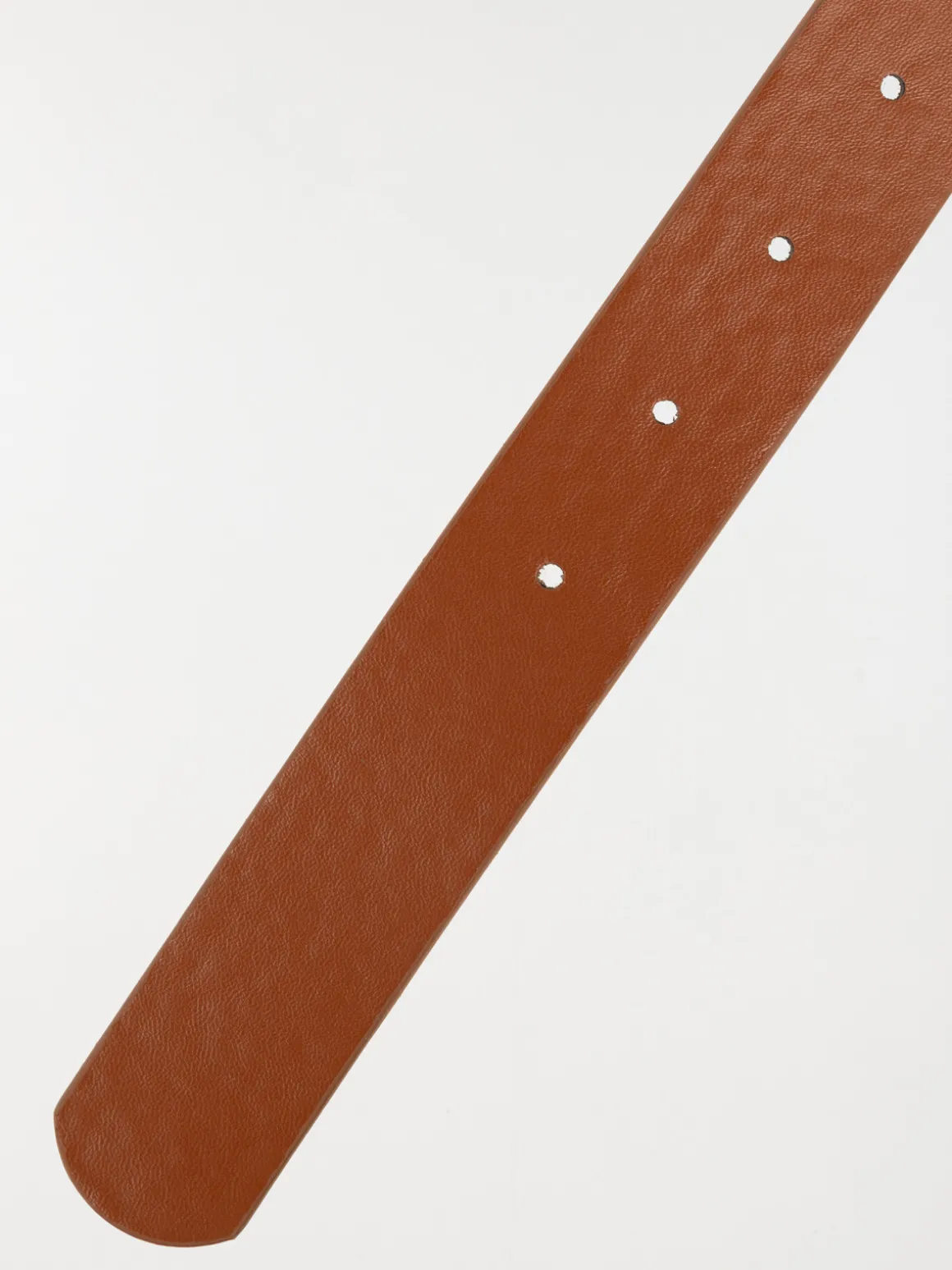 Ceinture marron double boucle femme