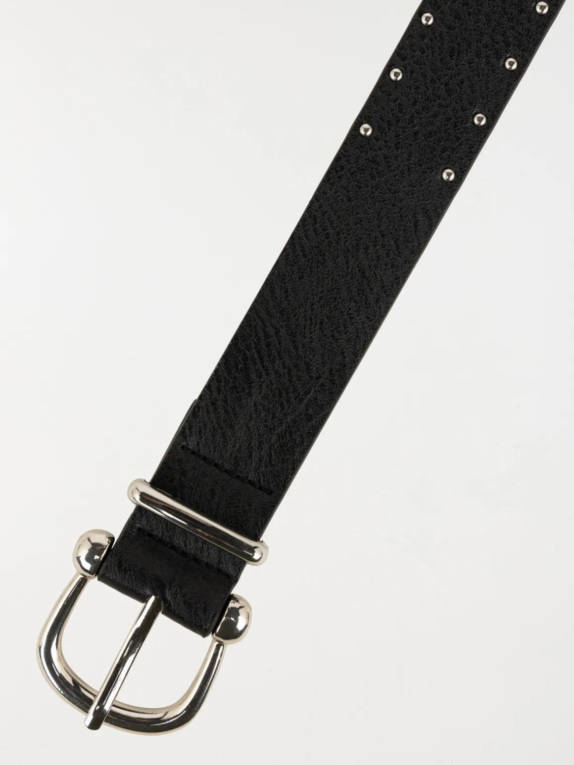 Ceinture noire clous femme
