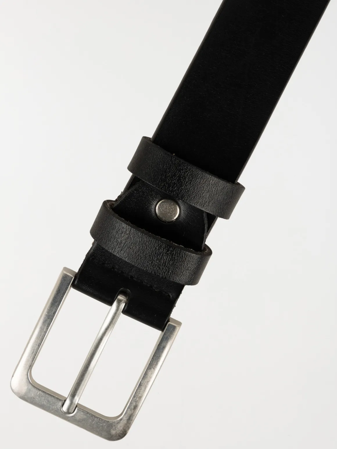 Ceinture noire cuir homme