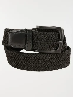 Ceinture noire élastiquée homme
