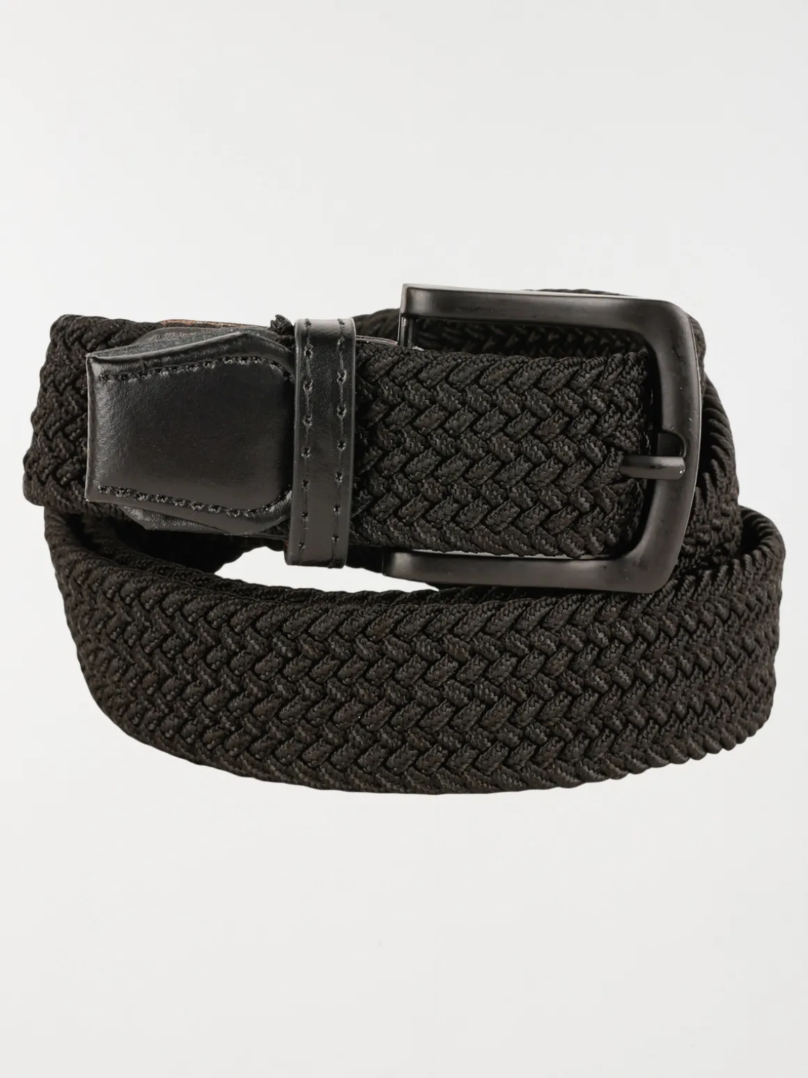 Ceinture noire élastiquée homme