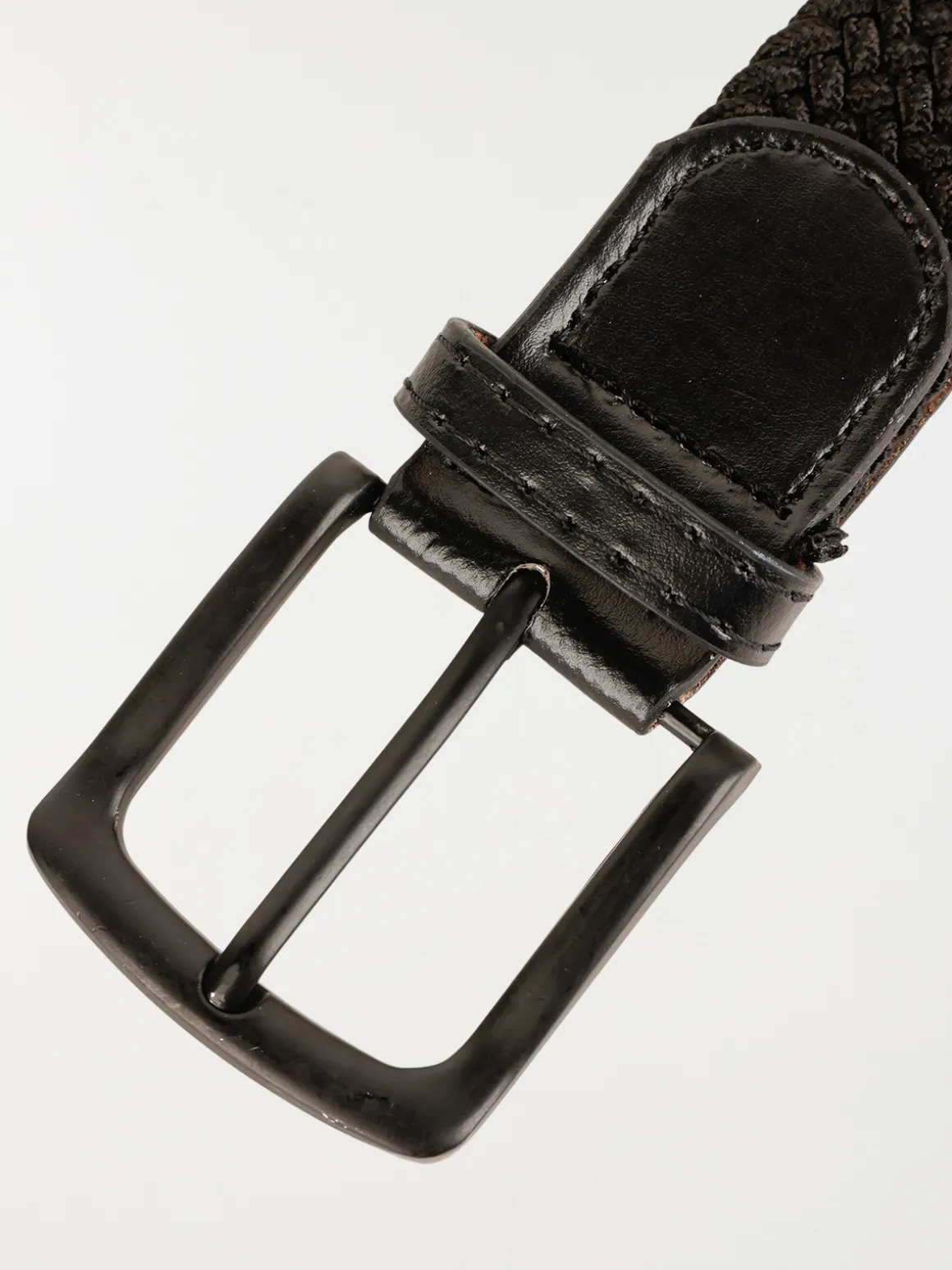 Ceinture noire élastiquée homme