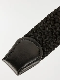 Ceinture noire élastiquée homme
