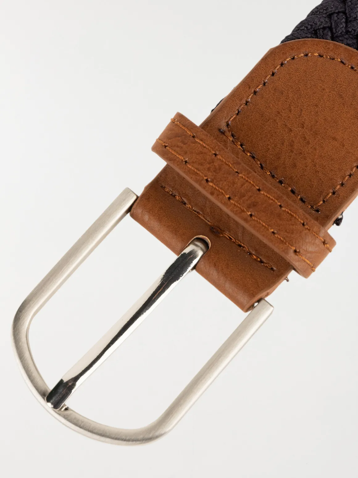 Ceinture tressée et élastiquée homme