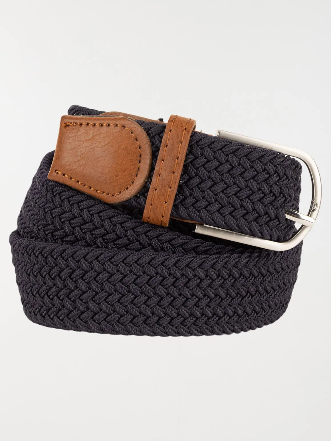 Ceinture tressée et élastiquée homme