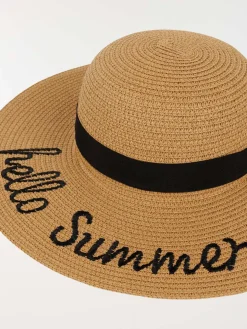 Chapeau brodé Hello Summer femme