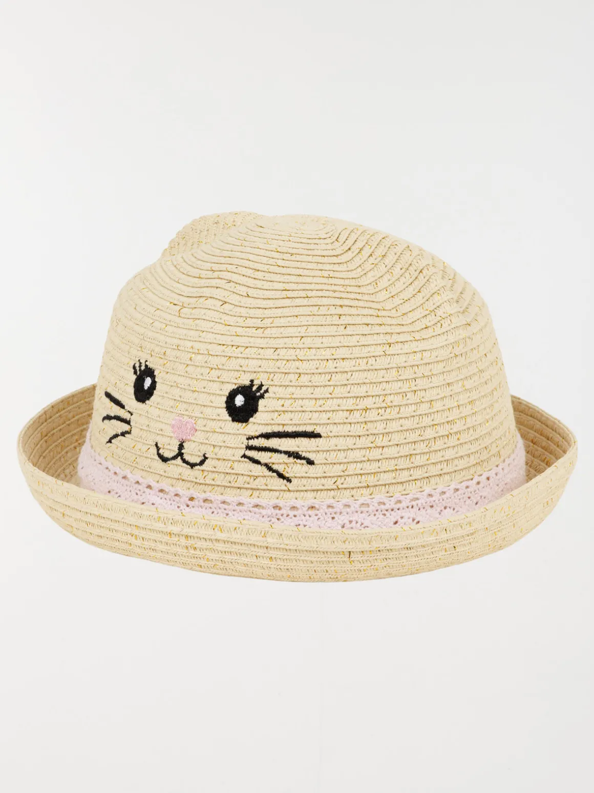 Chapeau chat brodé fille