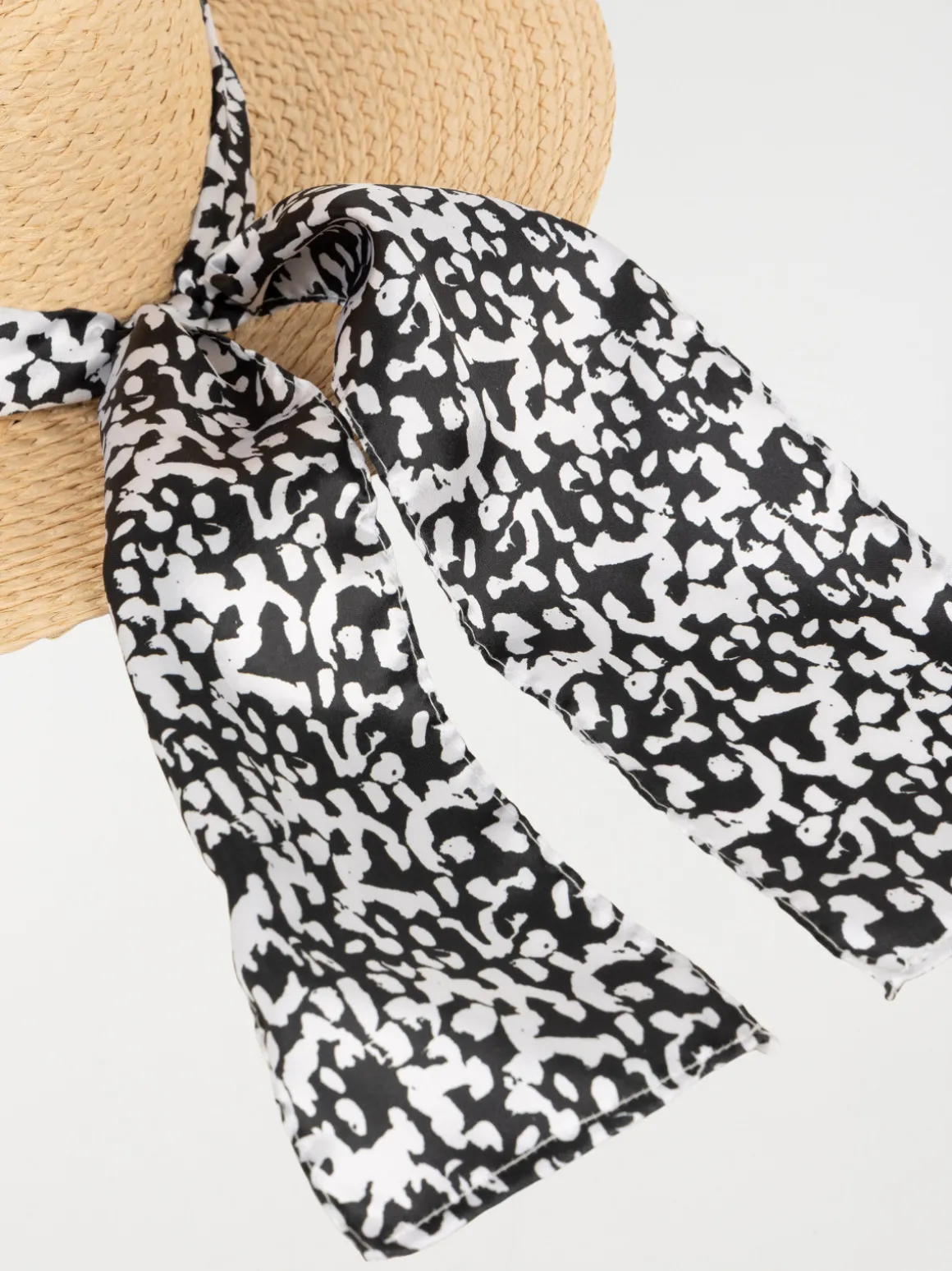 Chapeau de plage ruban imprimé femme