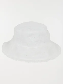 Chapeau en broderie anglaise bébé fille
