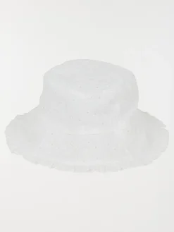 Chapeau en broderie anglaise bébé fille